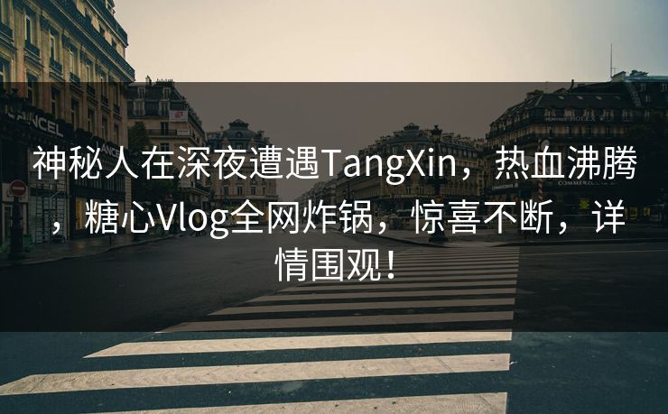 神秘人在深夜遭遇TangXin，热血沸腾，糖心Vlog全网炸锅，惊喜不断，详情围观！